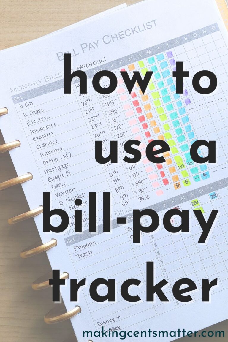 Bill Pay Checklist | Organize Your Finances With This Free Printable ...