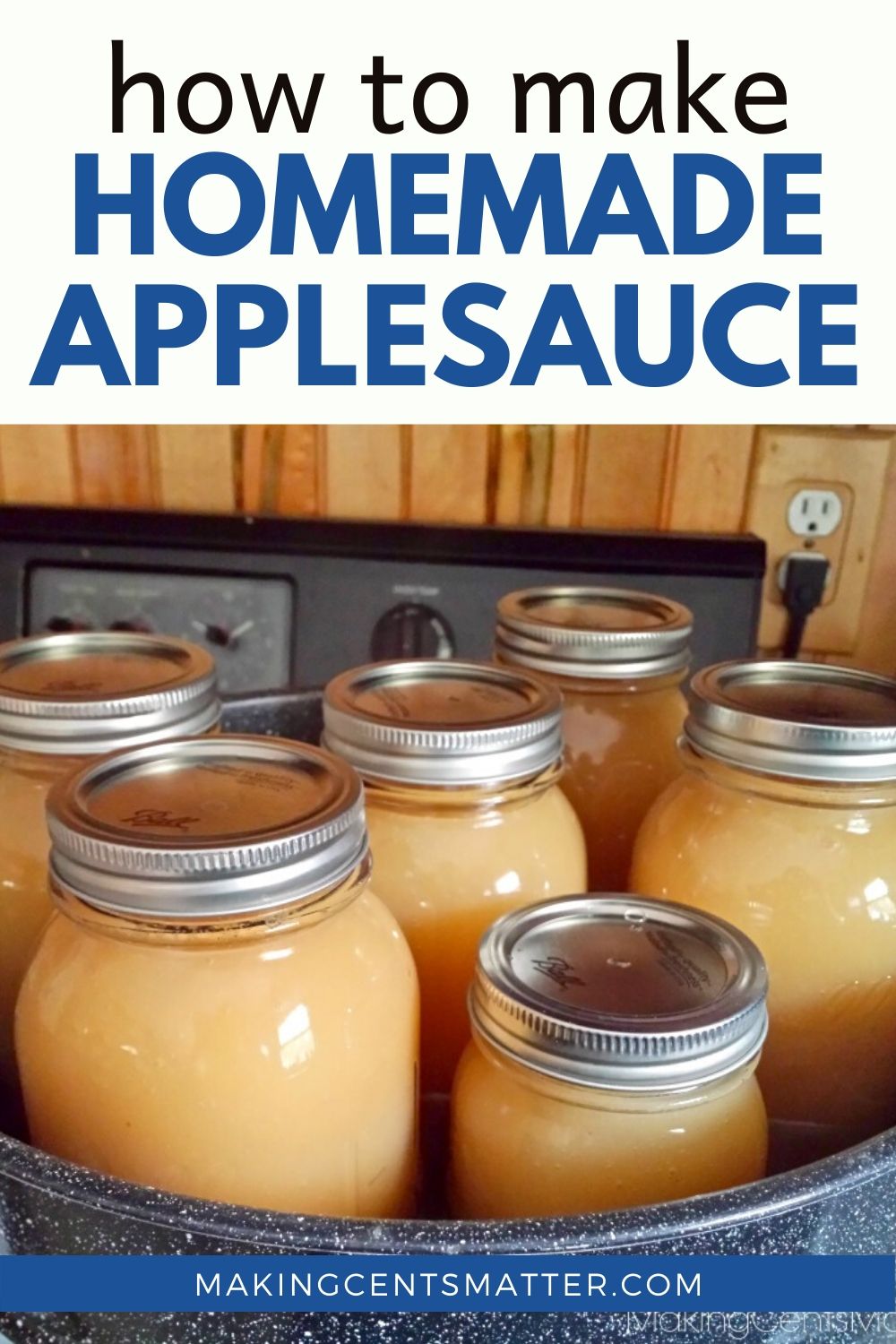 How To Make Homemade Applesauce - With Canning Tutorial! - Making Cents ...