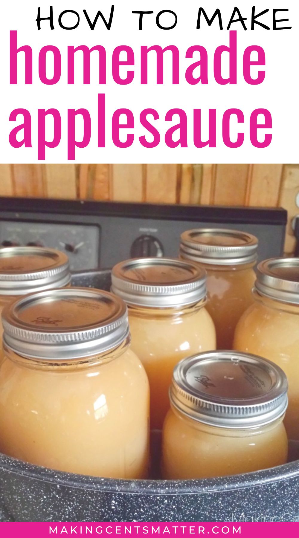 How To Make Homemade Applesauce - With Canning Tutorial! - Making Cents ...