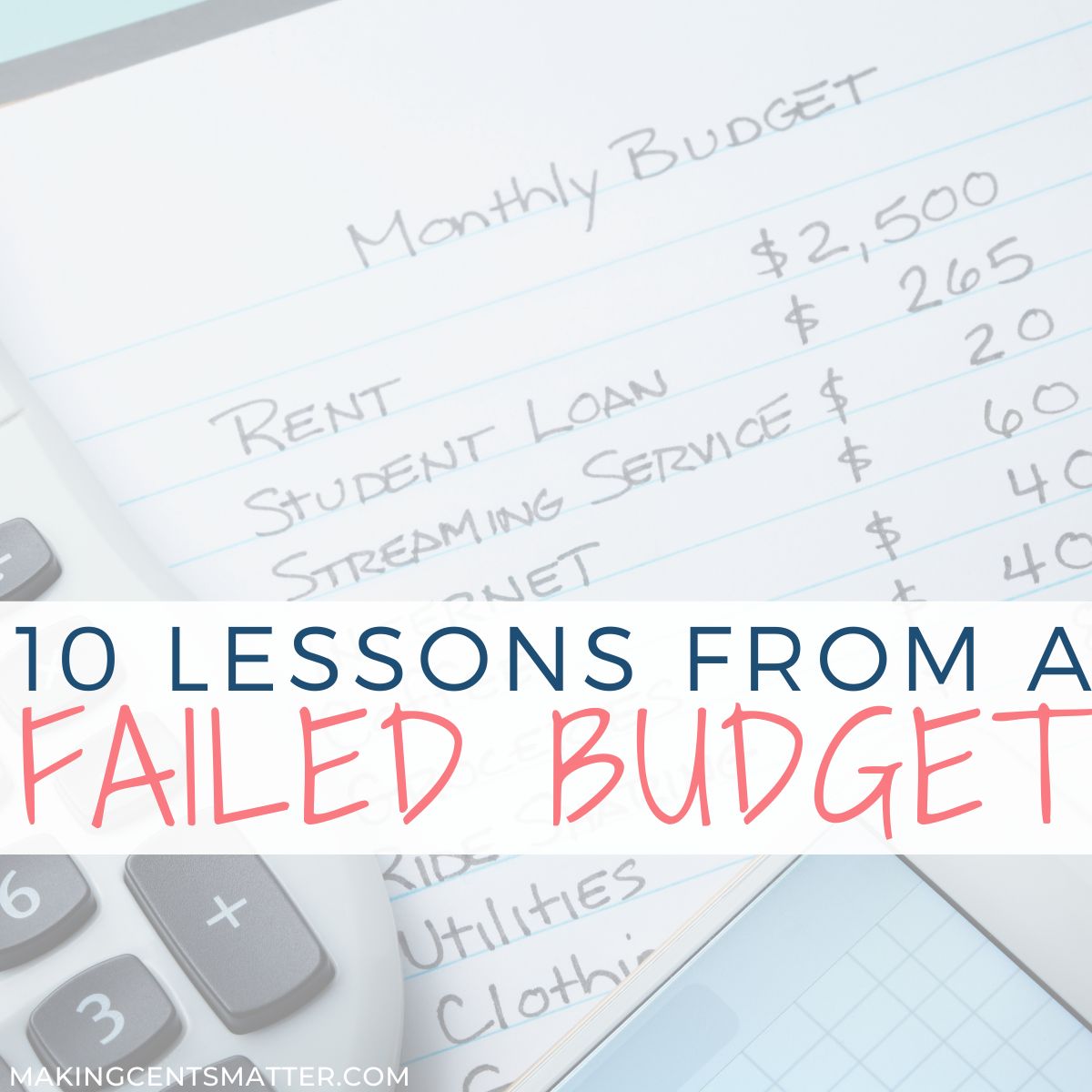 10 Lessons From A Failed Budget